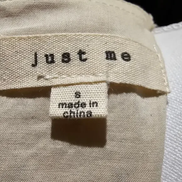 Just Me S Tiered  Dress Cream Holiday Party Cottagecore Vintage Wedding Guest - Picture 7 of 10